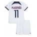 Billige Paris Saint-Germain Marco Asensio #11 Børnetøj Udebanetrøje til baby 2023-24 Kortærmet (+ korte bukser)